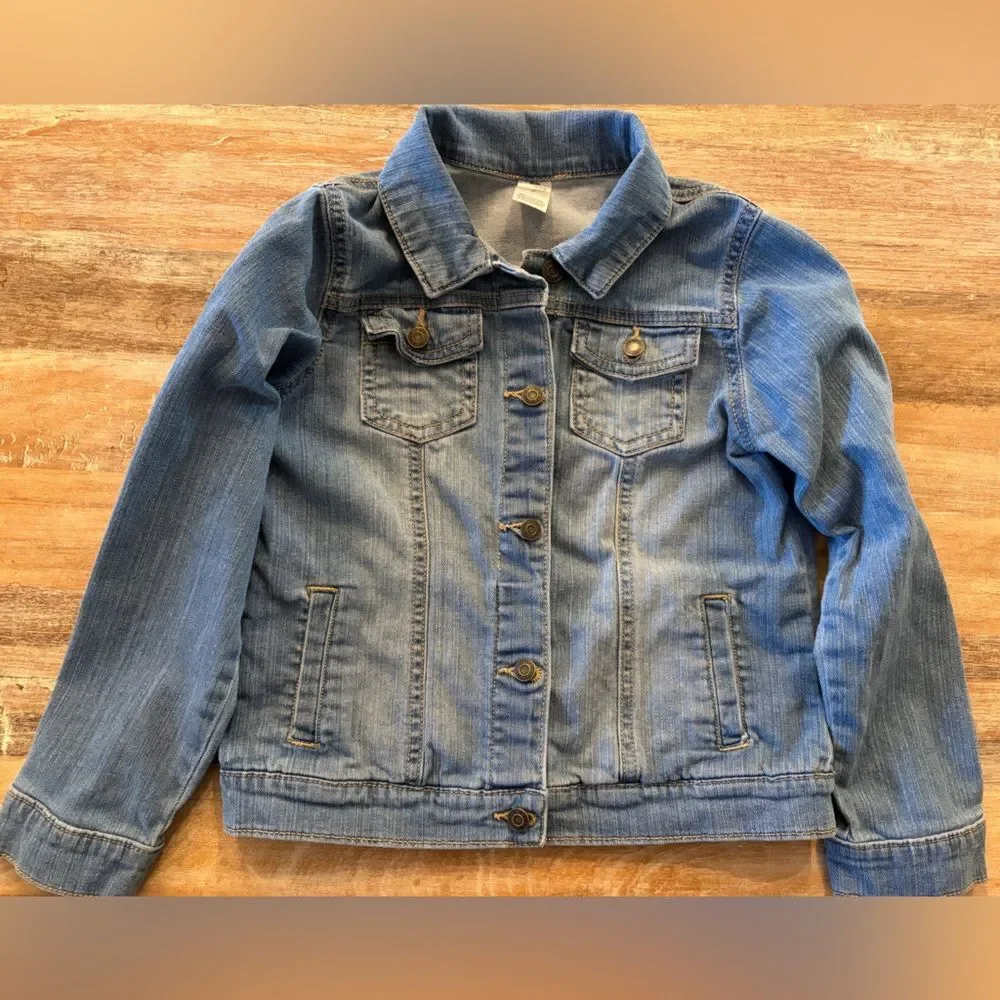 Carter's Denim Jean Jacket‎ Kids Size 7 Light Blue Classic Unisex Fall